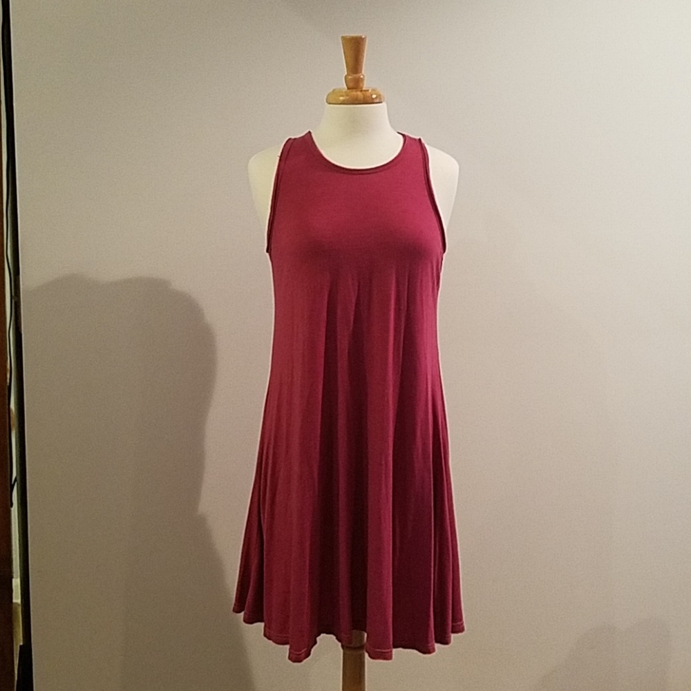 Plum colored tank dress